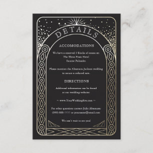 D'accompagnement Carte Celestial Union Mariage Détails (Or)