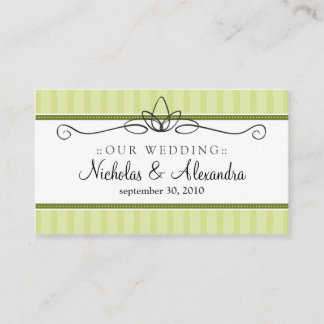 D'accompagnement Carte Chic Deco Lime Green Mariage Website Card