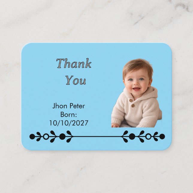 D'accompagnement Carte ci-jointe pour nouveau-né (Devant)