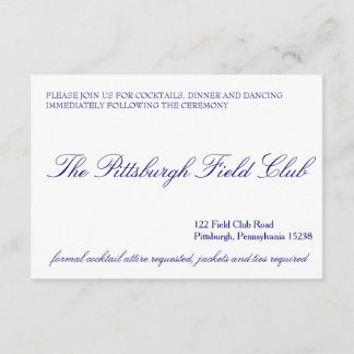 D'accompagnement Carte classique de réception