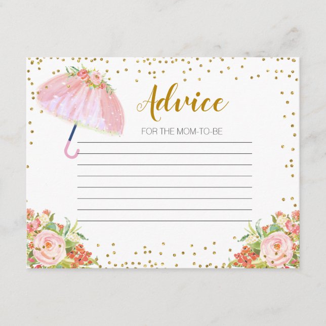 D'accompagnement Carte conseil Douches d'avril Apporter des fleurs  (Devant)