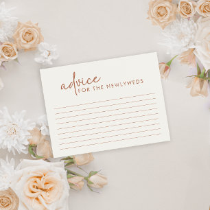 D'accompagnement Carte conseil minimaliste en terre cuite et blanc