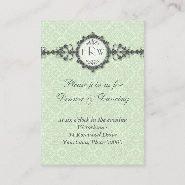 D'accompagnement Carte d'accueil de mariage Art Déco (Devant)