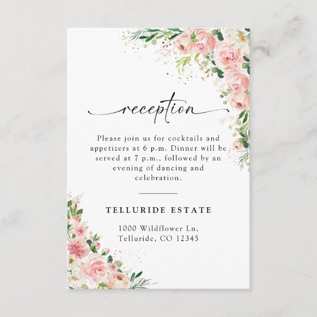 D'accompagnement Carte d'accueil de mariage rose vif (Devant)