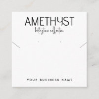 Carte d'affichage minimaliste moderne pour bijoux