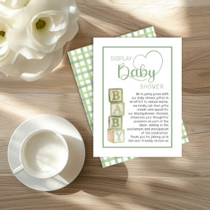 D'accompagnement Carte d'affiche de douche Vert Sauge Cadeaux non