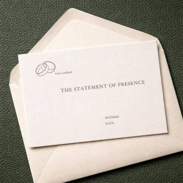 D'accompagnement Carte d'annonce de cérémonie civile – Mariage à la (Civil ceremony enclosure card )