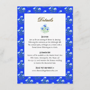 D'accompagnement Carte d'annonce de mariage au Crocus Bleu