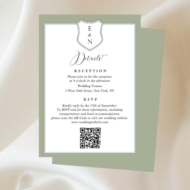 D'accompagnement Carte d'annonce de mariage aux détails d'arête élé (Créateur téléchargé)