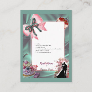 D'accompagnement Carte d'annonce de mariage avec nœud en satin de l