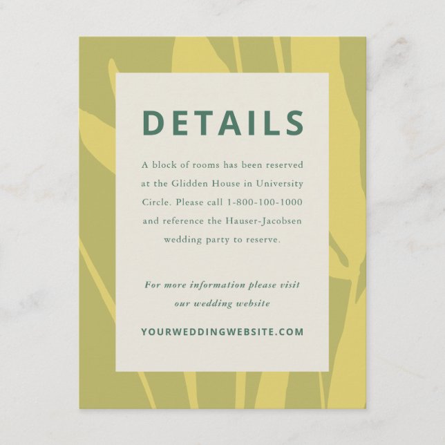 D'accompagnement Carte d'annonce de mariage botanique Citrus (Devant)