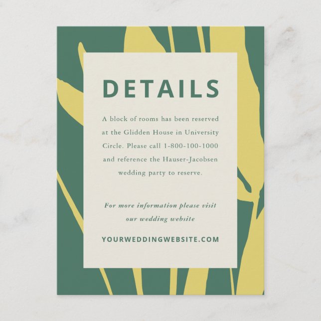 D'accompagnement Carte d'annonce de mariage botanique Citrus (Devant)