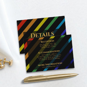 D'accompagnement Carte d'annonce de mariage élégante avec arc-en-ci