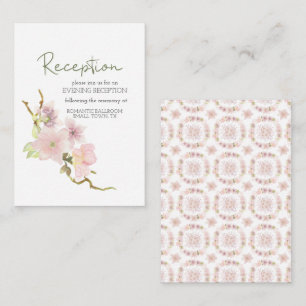 D'accompagnement Carte d'annonce de mariage florale en magnolia ros