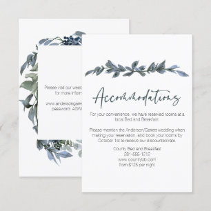 D'accompagnement Carte d'annonce de mariage florale verte argentée