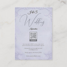 Carte d'annonce de mariage florale violette classi