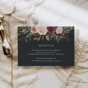 D'accompagnement Carte d'annonce de réception de mariage Moonlight