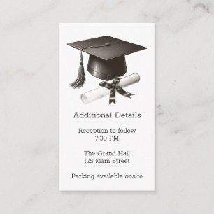 D'accompagnement Carte d'annonce de remise de diplômes élégante