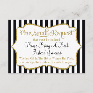 D'accompagnement Carte de Baby shower Black Gold Apportez Un Boy De