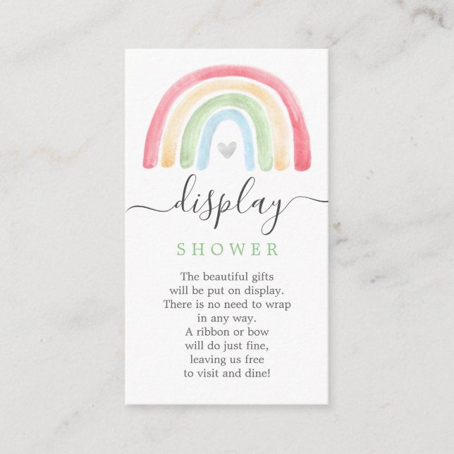 D'accompagnement Carte de Baby shower Boho Rainbow Display (Devant)