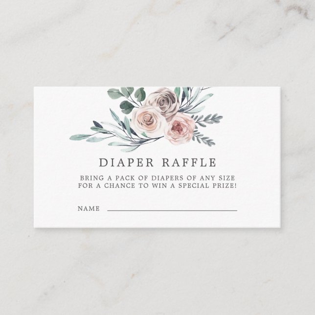 D'accompagnement Carte de Baby shower de  de  Rose Boho Diaper (Devant)