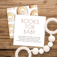 Carte de Baby shower de demande de livre arc-en-ci