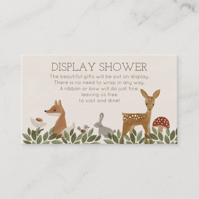 D'accompagnement Carte de Baby shower moderne Woodland Display (Devant)