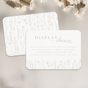 D'accompagnement Carte de Baby Shower 'Wildflower Display Shower' –