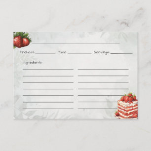 D'accompagnement Carte de base à la crème de fraise