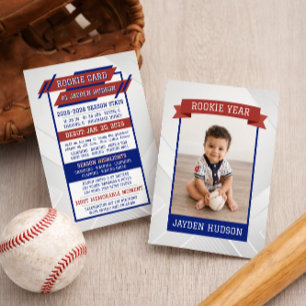 D'accompagnement Carte de baseball pour les jalons du 1er anniversa