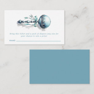 D'accompagnement Carte de billet Blue Baby Rattle Boy Diaper
