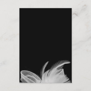 D'accompagnement Carte de boîtier 3,5 x 5 plumes blanches