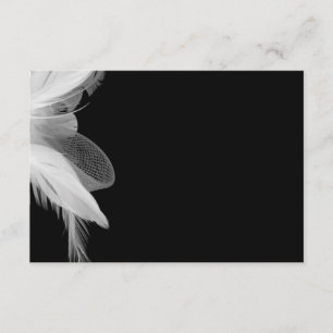 D'accompagnement Carte de boîtier 3,5 x 5 plumes blanches 2