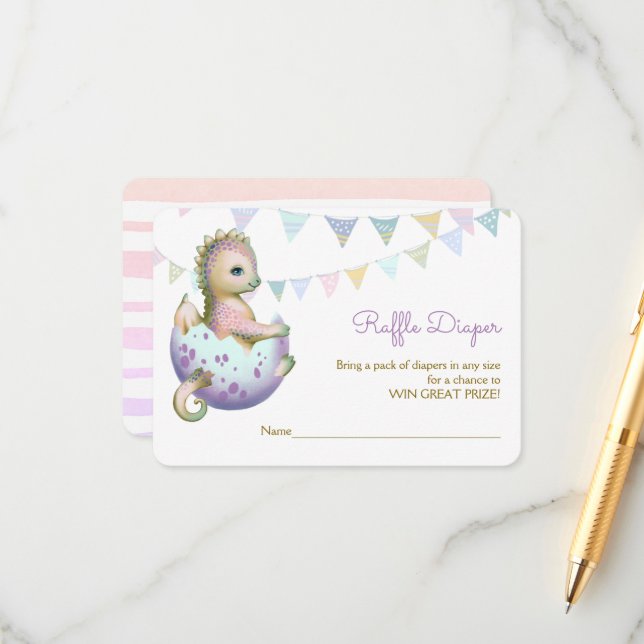 D'accompagnement Carte de boîtier avec un dragon mignon. (Devant/Arrière en situation)