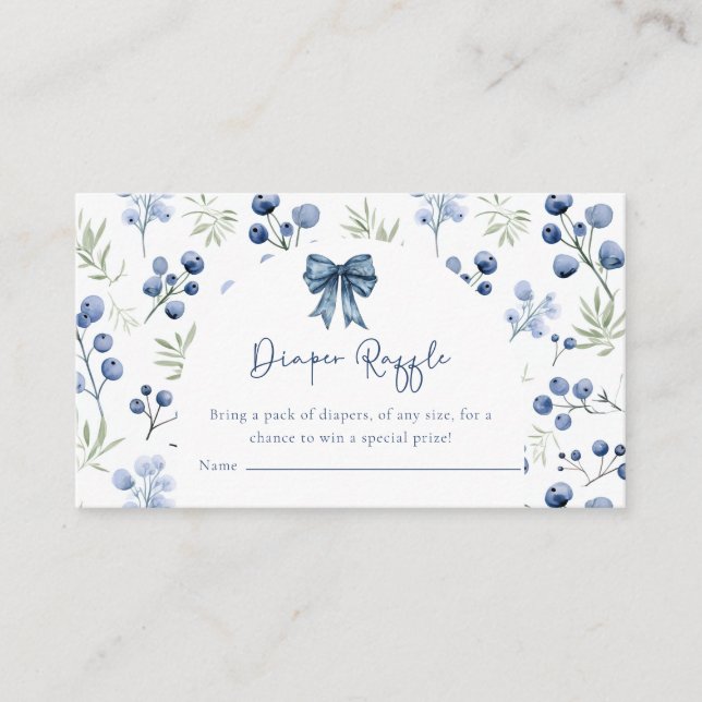 D'accompagnement Carte de boîtier Baby shower Berry Sweet Blueberry (Devant)