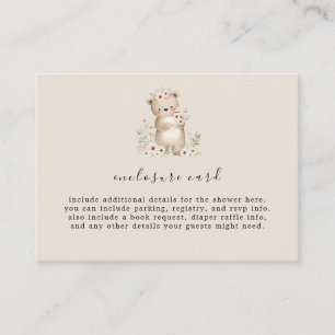 D'accompagnement Carte de boîtier Baby shower HANNAH Woodland