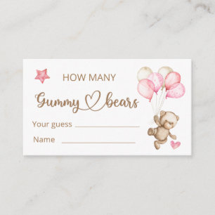 D'accompagnement Carte de boîtier Baby shower pour bébé ours en pel