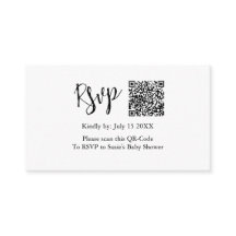 Carte de boîtier Baby shower QR-Code