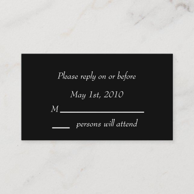 D'accompagnement Carte de boîtier Black Blossom (Devant)