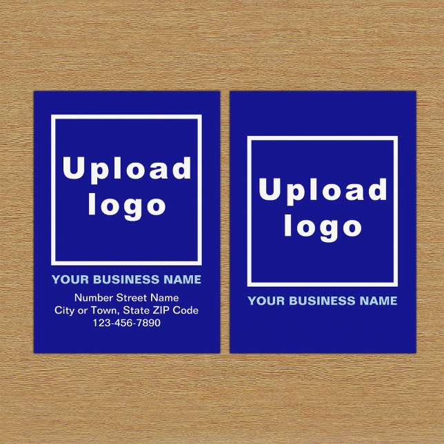 D'accompagnement Carte de boîtier bleu affaires (Build brand name awareness. Your business brand on blue enclosure card.)