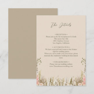 D'accompagnement Carte de boîtier Boho Détails