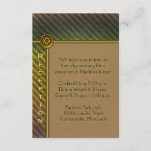D'accompagnement Carte de boîtier Brown, Barre Verte Mitzvah