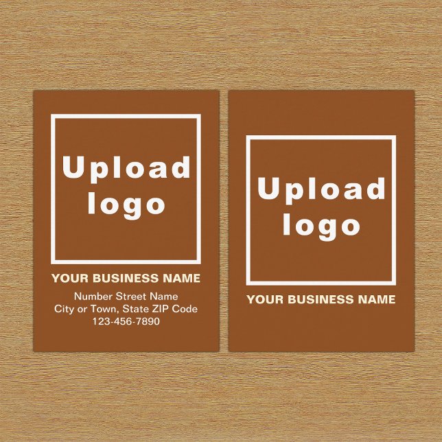 D'accompagnement Carte de boîtier Brown pour entreprise (Build brand name awareness. Your business brand on brown enclosure card.)
