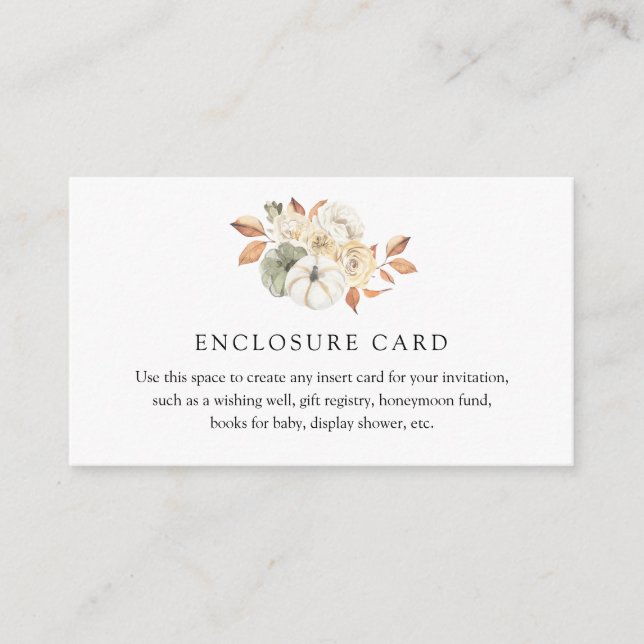 D'accompagnement Carte de boîtier Citrouille d'automne (Devant)