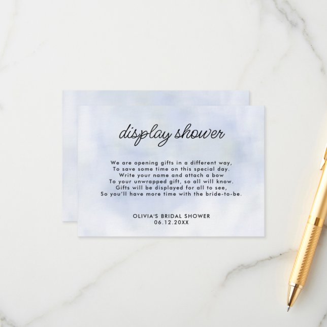 D'accompagnement Carte de boîtier Cloud 9 Blue Display Fête des mar (Devant/Arrière en situation)