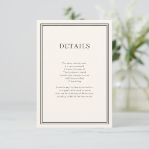 D'accompagnement Carte de boîtier Crème minimalisme moderne