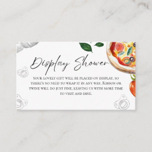 D'accompagnement Carte de boîtier de Baby shower de douche Pizza Di