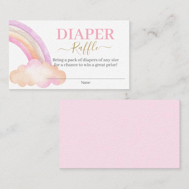 D'accompagnement Carte de boîtier de broche Rainbow Diaper (Devant / Derrière)