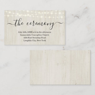 D'accompagnement Carte de boîtier de cérémonie mariage - Simple