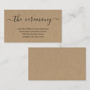D'accompagnement Carte de boîtier de cérémonie mariage - Simple